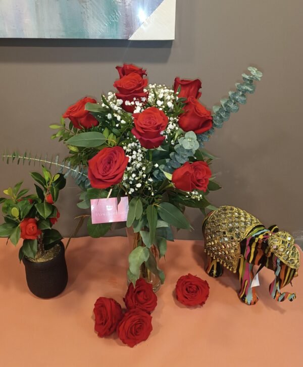 Ramo de 8 Rosas Rojas, para sorprender a esa persona especial en cualquier momento.